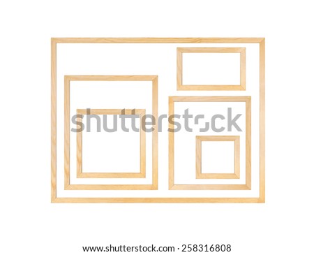 Picture Frame Pine Wood - Stock image