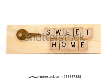 Sweet Home key  wooden sign