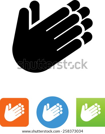 Hands praying icon