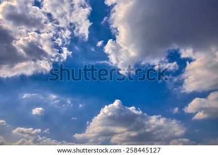 blue sky with cloud in Bangkok Thailand