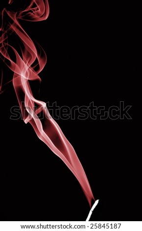 smoke of incense, red