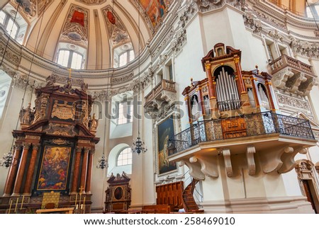 Cathedral at Salzburg Austria - religion art background
