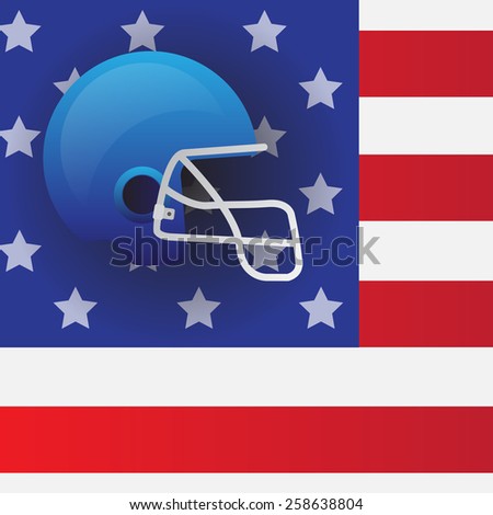 Football Helmets in the flag of America