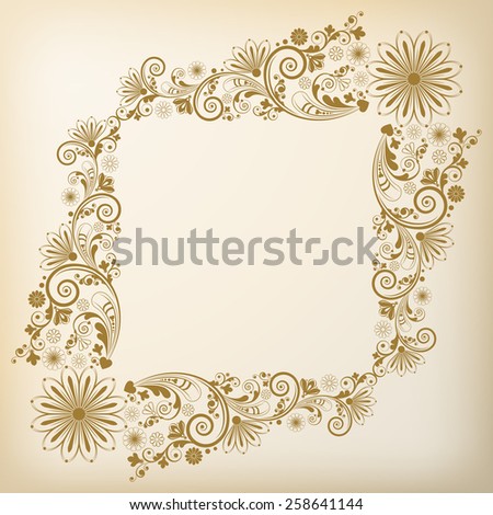 vector vintage floral  background 
