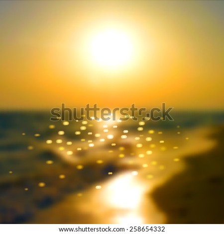 Background with sunset on the sea