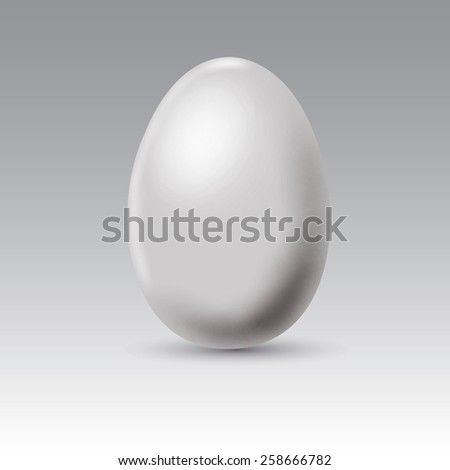 Egg isolated on grey background. Blank template for painting easter egg. Add the ornament under the shadow of the template and get a nice easter egg. Clipping mask is used in template.