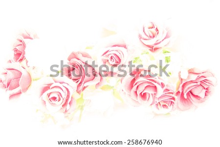 The Over-exposure of fading red flower, Using for background