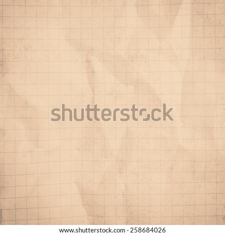 Paper texture. Exercise book in a cage. Grunge background