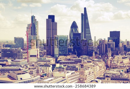 London. View on business modern district