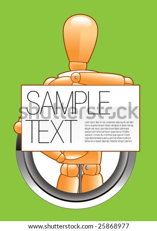 Vector Artist's Figure with Your Message