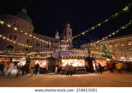 Salzburg christmas market  Royalty-Free Stock Photo #258815081