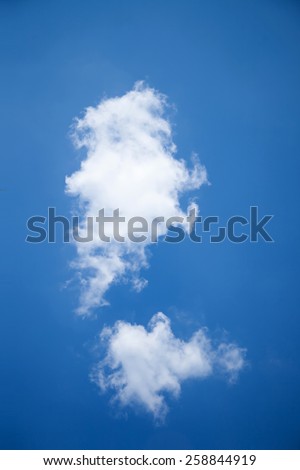 White clouds against blue sky, background