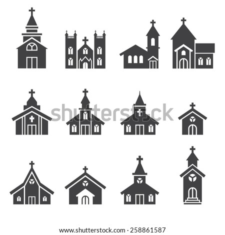 church building icon Royalty-Free Stock Photo #258861587