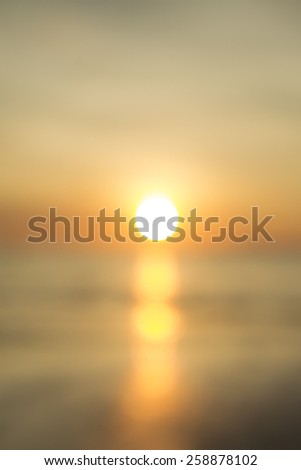 blur background. Yellow blured sunset from Nathorn Koh Samui, Suratthani, Thailand