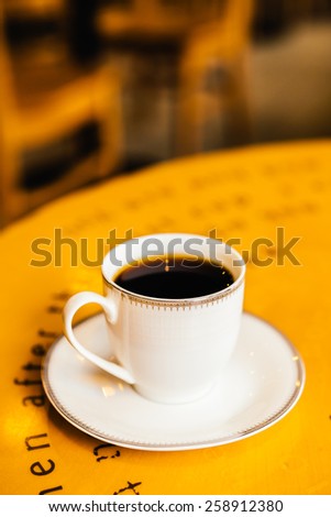 Coffee cup in coffee shop - vintage effect pictures