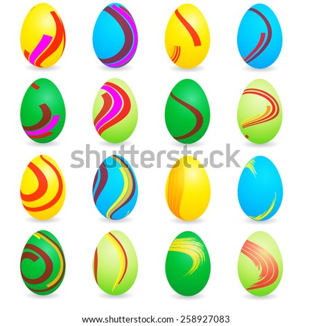 Bright Easter Eggs Collection . 