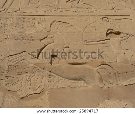 Ancient egyptian script in Luxor