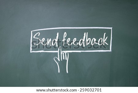 finger click send feedback symbol