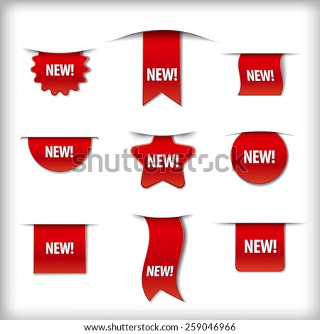 new labels Royalty-Free Stock Photo #259046966