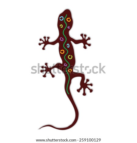 salamander color vector illustration