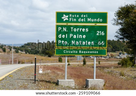 Torres Del Paine National Park Sign - Chile