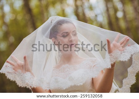 Happy bride portrait