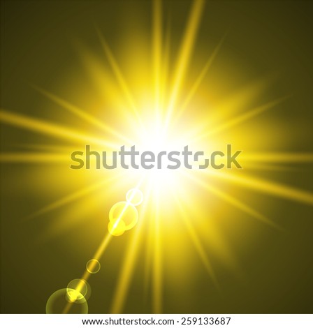 Abstract yellow background with star