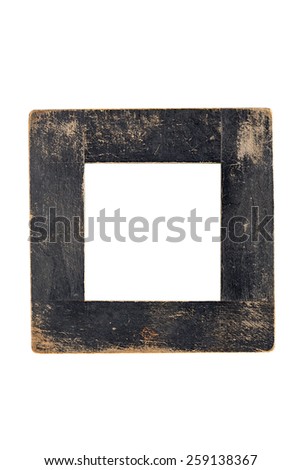 old used grungy vintage picture frame, isolated on white