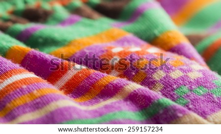 Textile industry and fabrics background.