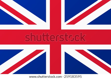 Great Britain, United Kingdom flag. Royalty-Free Stock Photo #259183595