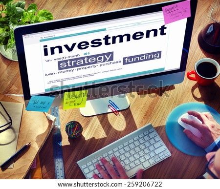 Digital Dictionary Investment Strategy Funding Concept