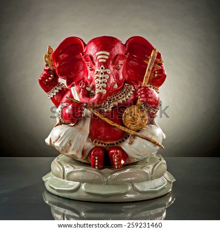 Ganesha, ceramic fine art Royalty-Free Stock Photo #259231460