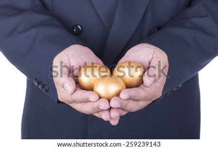 Symbol of male business is introducing a better return on investment. Royalty-Free Stock Photo #259239143