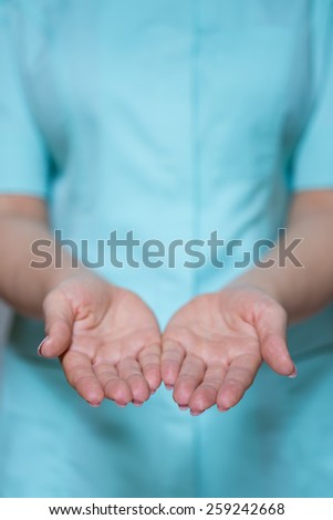 Female doctor hands at work in hospital