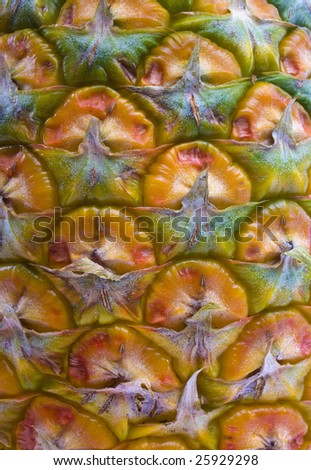 A ripe Hawaiian pineapple close-up background
