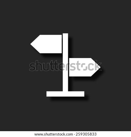 direction sign  - vector icon with shadow