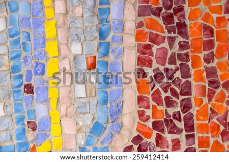 background of mosaic color many items