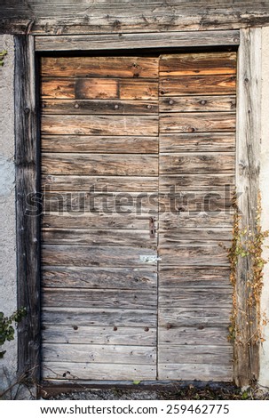 old wooden door
