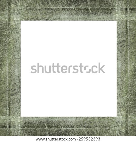 scratched green wooden frame