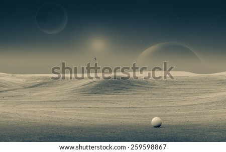 golf ball on green.Image of earth planet. Elements of this image are furnished by NASA