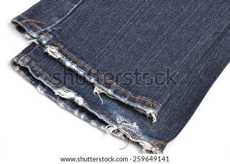 Picture Of Blue Jean isolated on white