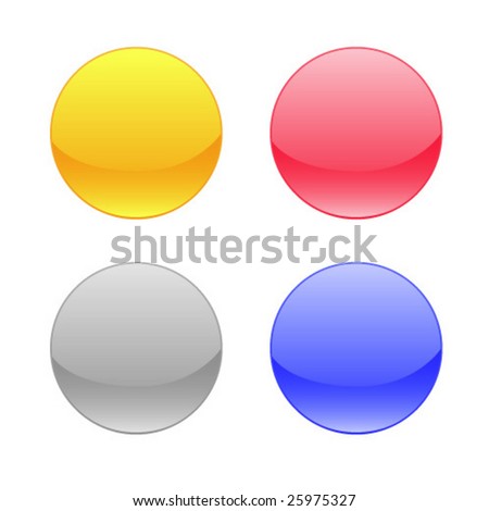 Simple glossy buttons. Vector. For other similar images from the series, please, check my portfolio.