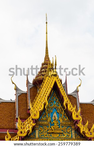 thai temple roof with sky  for background