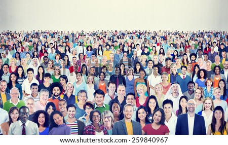 Large Group of Diverse Multiethnic Cheerful People Concept Royalty-Free Stock Photo #259840967