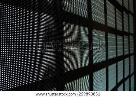 Led screen gray diodes - bricks background