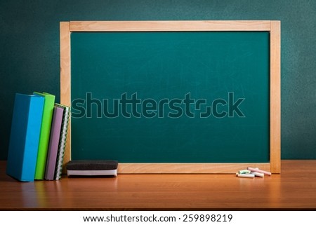Classroom, school, chalkboard.