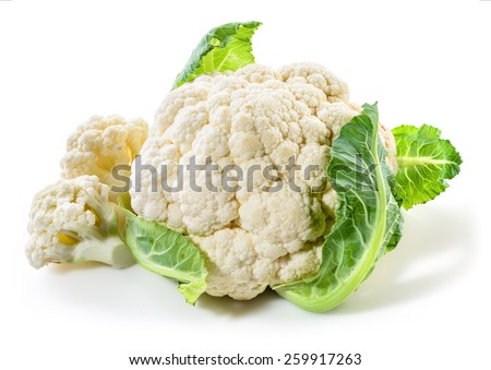 Cauliflower isolated on white background Royalty-Free Stock Photo #259917263