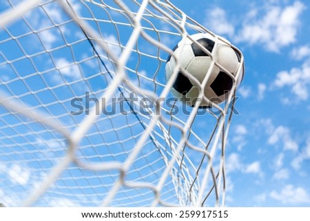 Soccer, Goal, Soccer Ball. Royalty-Free Stock Photo #259917515