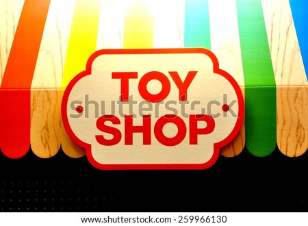 Toy shop sign