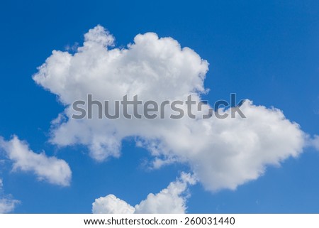 blue sky with cloud sunny day closeup